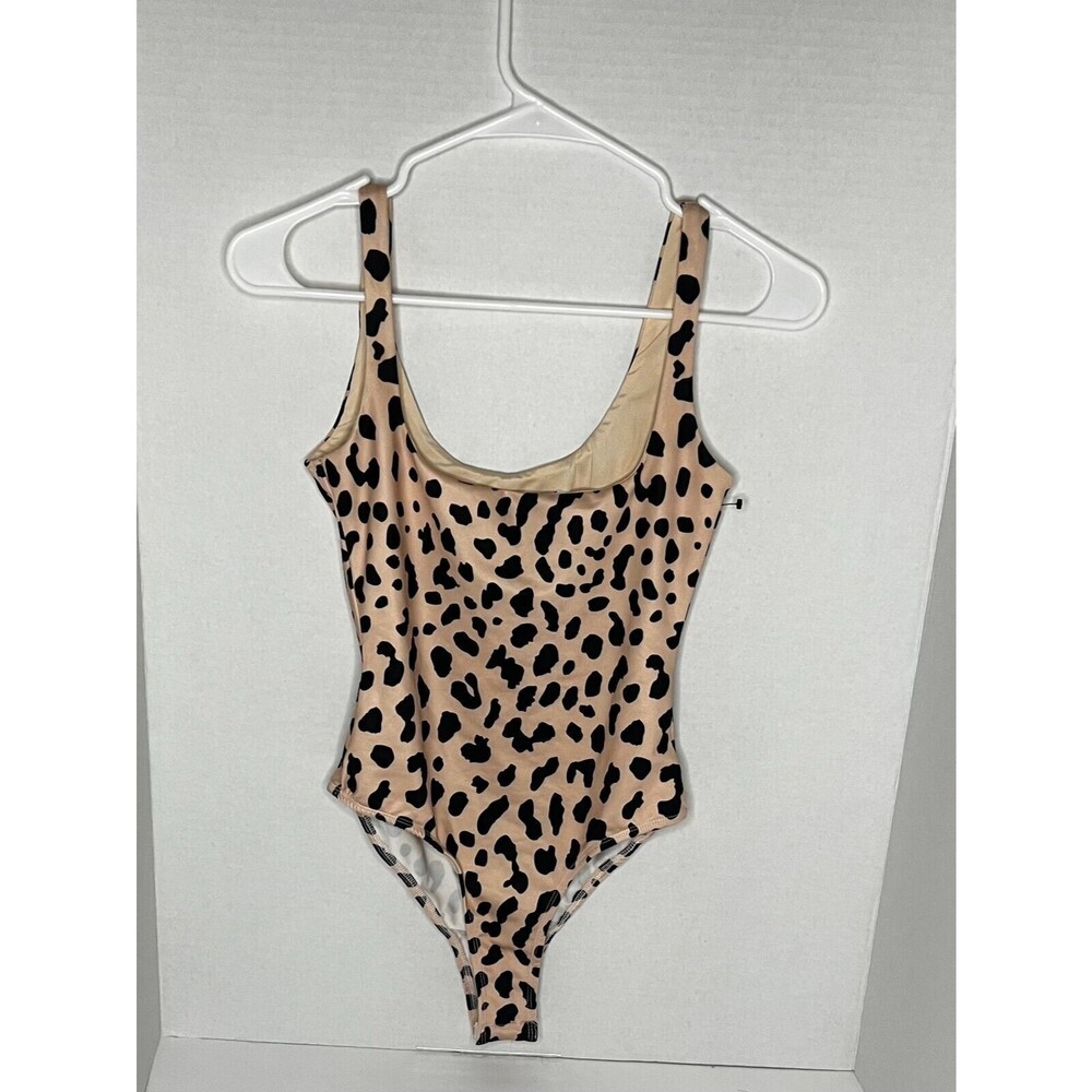 Princess Polly Bodysuit Women's Size 4 Animal Print Leopard Black and Tan